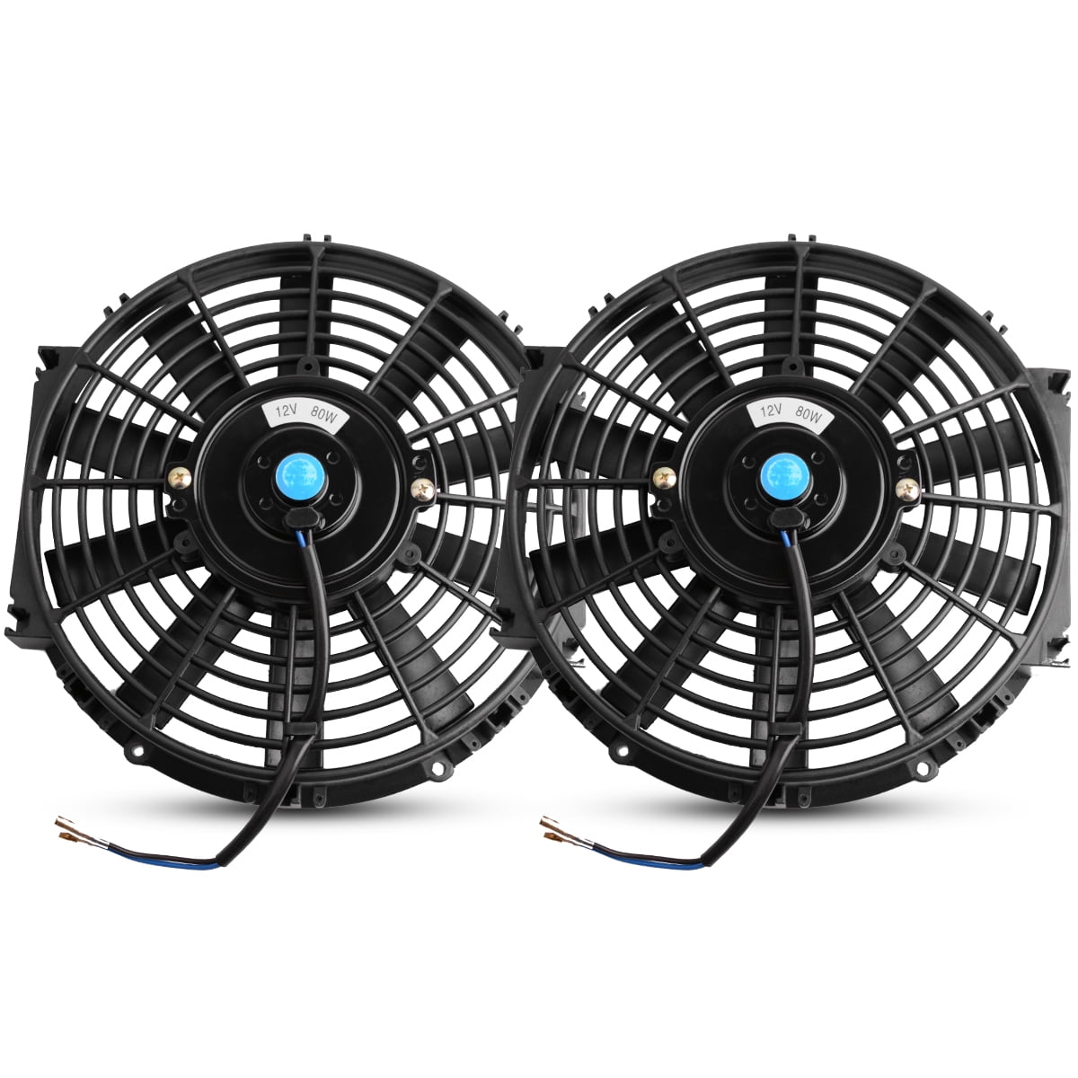 X2 UNIVERSAL 10/" BLACK ELECTRIC RADIATOR SLIM FAN WITH INSTALLATION KIT