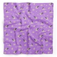 thumbnail image 1 of Bimba Purple Ranunculus & Stork Bird Pure Silk Printed Scarf Dupatta Head Neck Wrap Bandanas For Women 40 x 80 Inches, 1 of 6