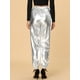 thumbnail image 5 of Allegra K Pantalones metálicos para mujer, brillantes, brillantes, con cintura elástica, pantalones de chándal holográficos, ropa de calle Punk Hip Hopastilla M, 5 of 6