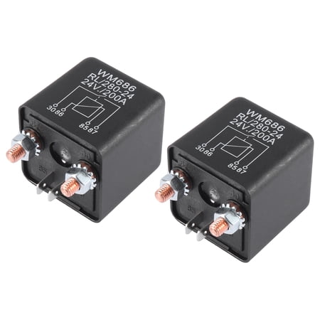 2pcs WM686 4 Terminal DC 24V 200A Car Boat Truck Universal Charge Relay Switch Power Black price history on PriceWatchPro