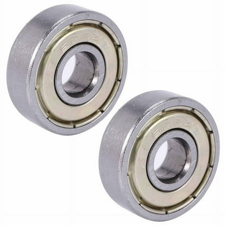 2X 626Z Double Sealed Ball Bearings 6X19X6mm Carbon Steel Silver