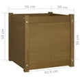 thumbnail image 2 of vidaXL Garden Planter Honey Brown 19.7"x19.7"x19.7" Solid Wood Pine, 2 of 8