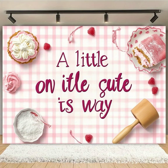 Cutie Pie Baby Shower Backdrop A Little Cutie Pie is on The Way Photography Background for Girls Pink Red Checkered Sweet as Pie Newborn Baby Shower Party Decorations Banner Photo Booth Props