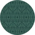 thumbnail image 1 of Ahgly Company Indoor Round Patterned Deep Teal Green Area Rugs, 6' Round, 1 of 6