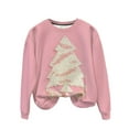 thumbnail image 6 of Christmas Sweatshirts for Women Oversized Fashion Vintage Xmas Holiday Tops Casual Christmas Sweater Long Sleeve Outfits Crewneck Fleece Sweatshirt Pullover Top, 6 of 7