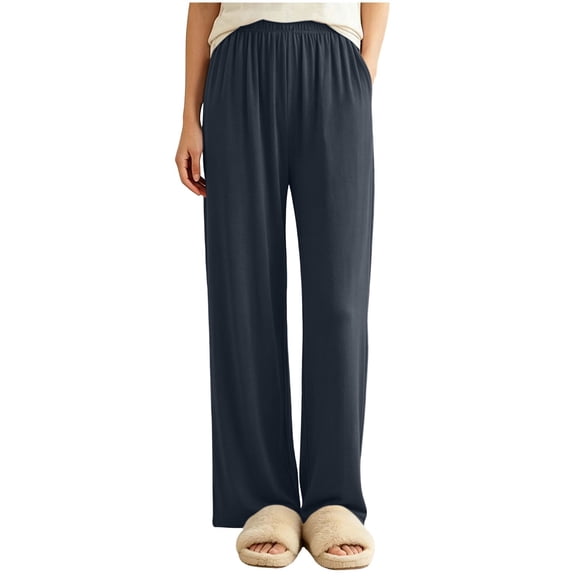 Zpanxa Kids Soft Breathable Lounge Pants Elastic Waistband Loose Fitting Casual Sleepwear Trousers for Home Pants for Girls
