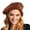 Chocolate, variant on French Wool Beret Hats for Women Man Solid Color Classic Beanie Winter Cap Painter Berets.