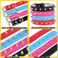 thumbnail image 2 of ORUYROP Spiked Dog Collar, Leather Dog Collar Rivets Studded Stylish Leather Spiked Pet Collars for Small Medium Large Dogs (L: for Neck Girth: 13 2/5-18 in, Rose Red), 2 of 4