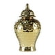 thumbnail image 2 of Jarrón de cerámica para jengibre, florero de cerámica, soporte para plantas de oficina, arreglo floral Dorado, 2 of 9