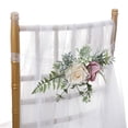 thumbnail image 1 of Wedding Aisle Chair Decorations Blush Ivory Floral Pew Flowers Wedding Flowers with 23.6 Inch Long Ribbon, 1 of 14