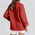 thumbnail image 5 of Women's 2025 Plush Fleece Jacket, Cozy Shearling-Like Winter Coat with Soft Lining, Thick Warm Oversized Outerwear with Pockets, Casual Loose Fit Fall and Winter Jacket for Women Red XXXXL, 5 of 8