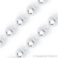 thumbnail image 2 of 1.5mm Polished Ball Bead Link Italian Chain Anklet in .925 Sterling Silver, 2 of 2