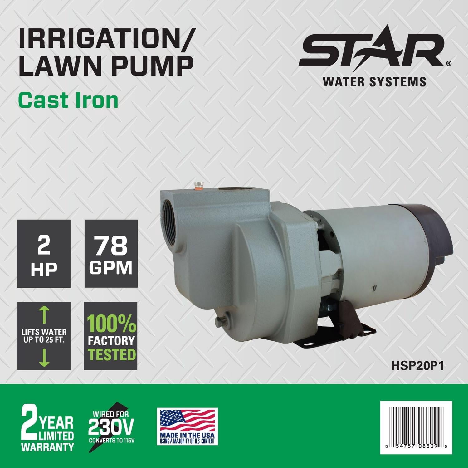 Star Water Systems 2 Hp Irrigation Pump HSP20P1