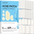 thumbnail image 1 of Parche hidrocoloide para acné Pimple Patches TKTK 609 unidades a granel, 1 of 9