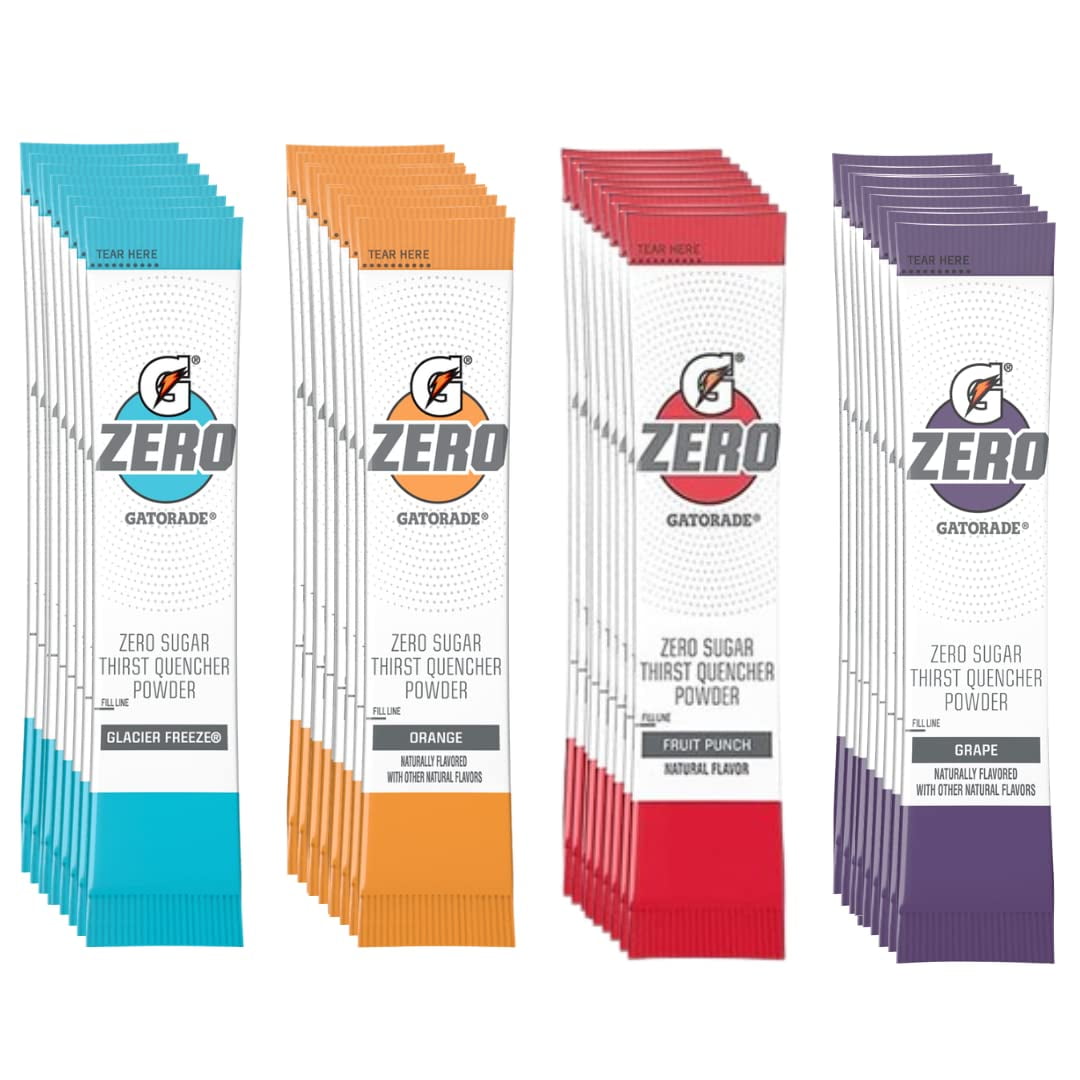 Gatorade G Zero Powder Individual Packets Variety Pack, Glacier