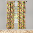 thumbnail image 3 of Ambesonne Exotic Curtains, Exotic Fruits Paradise Items, Pair of 28"x95", Multicolor, 3 of 5