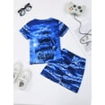 thumbnail image 3 of ATAIKU 3D HD Printed 3-12Y Little Boys Boat 2-Piece Pajamas Set Kids Boy Short Sleeve Tee and Shorts Sleepwear Toddler Jammies, 3 of 10