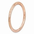 thumbnail image 3 of 925 Sterling Silver Stackable Pink-plated Step-down Ring Eternity Band Size 7, 3 of 6