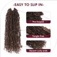 thumbnail image 3 of Cabello de ganchillo GIX Yanky Twist, 10 pulgadas, 8 paquetes, negro mixto, marrón, 3 of 6