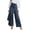 Dark Blue, variant on Women's Retro Irregular Splicing Flare Jeans Streetwear Denim Pants