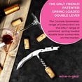 thumbnail image 2 of Prestige Waiters Corkscrew By Coutale Sommelier - Stainless Steel - French Patented Spring-Loaded Double Lever Wine Bottle Opener for Bartenders and Gifts, 2 of 6
