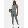 thumbnail image 3 of Avia Women's and Women's Plus SoftSculpt High-Rise Joggers with Side Pockets, 28" Inseam, Sizes XS-4X, 3 of 6