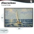 thumbnail image 4 of Stupell Industries Traditional Sailing Yacht on Blue Sea Black Framed Giclee Art, 24 x 16, by Angie Hawke, 4 of 8