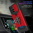 thumbnail image 3 of Decase for Motorola Moto G Stylus 5G 2022 Case,Ultra Hybrid Protective Shockproof Card Slots Phone Cover with 360° Ring Kickstand Support Magnetic Car Mount Slide Camera Cover Wallet,Red, 3 of 7