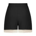 thumbnail image 3 of gbyLJF Women‘s Shorts 2024 Summer Cute Lace Trim Shorts Elastic Waist Shorts with Pockets Drawstring Casual Shorts Black 5XL, 3 of 5