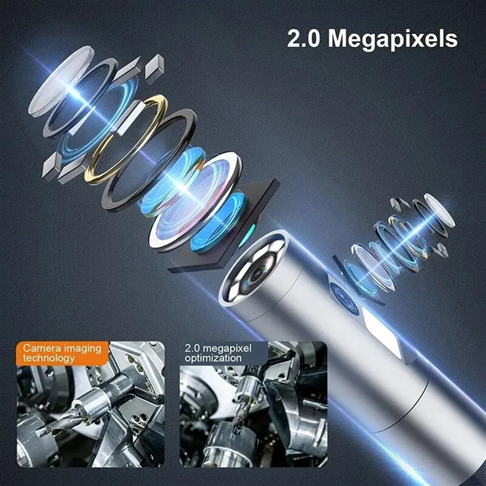 360 ° rotating dual-lens endoscope, 3.9MM 5-inch IPS endoscope inspection camera, automotive mechanical industrial endoscope