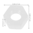 thumbnail image 2 of KONTONTY 30Pcs White Nylon Hexagonal Screw Nuts for Fastening Various Projects and Applications M6 0.4in, 2 of 8