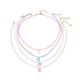 thumbnail image 1 of 4Pcs Colorful Seed Beaded Colored Flower Choker Necklace Ajdustable Chain Clavicle for Women Girls Cute Handmade Jewelry, 1 of 4