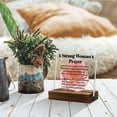 thumbnail image 5 of A Strong Woman's Prayer Office Decor Sign, Acrylic Serenity Prayer Desk Plaque, Inspirational Quotes Gifts for Mom Sister BFF, Christian Faith Gifts for Women Coworker, Mother Birthday Gifts, 5 of 5