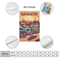 thumbnail image 2 of Retro Bangkok City Poster Vintage Thai City Tourism Wall Art Canvas Poster, 2 of 8