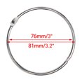thumbnail image 2 of Unique Bargains 3' Curtain Rings 10pcs Metal Circular for Shower Curtain, Silver Tone, 2 of 7