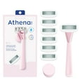 thumbnail image 1 of Maquinilla de afeitar Athena Club para mujer, 1 mango en forma de rosa y 6 cuchillas, 1 of 5