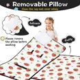 thumbnail image 3 of Strawberry and Dot White Pattern Teens Toddler Nap Mat with Pillow, Sleeping Mat Bag for Preschool Daycare 50"x20", 3 of 6