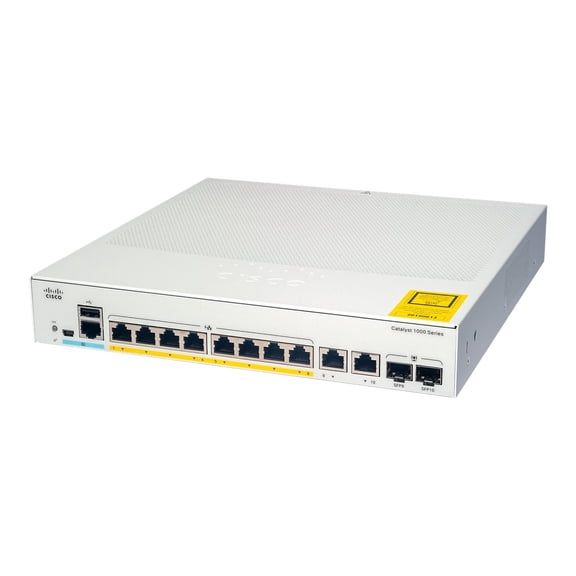 Cisco Catalyst 1000-8P-2G-L - switch - 8 ports - managed - rack- (C1000-8P-2G-L)