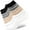 4 Pairs-black+white+beige+light Gray, variant on Womens No Show Socks 4-8 Pairs Ondo Low Cut Non-Slip Socks Invisible Cotton Liner Socks