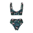 thumbnail image 6 of Rocae Flamingos And Birds for Bikini Set for Women Two Piece Sexy High Swimsuits Split Crossover Bikini X-Large, 6 of 9