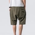 thumbnail image 5 of Chiccall Casual Linen Shorts for Men Loose 2026 Summer Fashion Cotton Beach Elastic Waist Drawstring Shorts with Pockets, 5 of 6