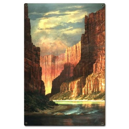 Colorado Topaz Satin - Hermon Adams Colorado River Satin Metal Sign - 16 x 24 in.