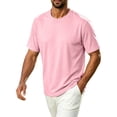 thumbnail image 2 of DORKASM Men's Short Sleeve Dry Fit Shirts Workout Gym Mesh Shirt Athletic Running Lightweight Performance Tshirt Pink 2XL, 2 of 6