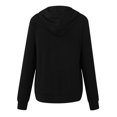 thumbnail image 4 of Manteau à Capuche Décontracté à Manches Longues avec Fermeture Éclair et Cordon de Serrage pour Femmes, 4 of 5