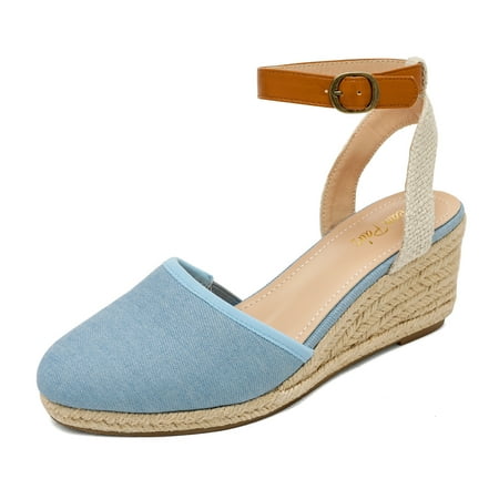 

DREAM PAIRS Women‘s Ankle Strap Espadrilles Platform Wedge Sandals Dress Shoes
