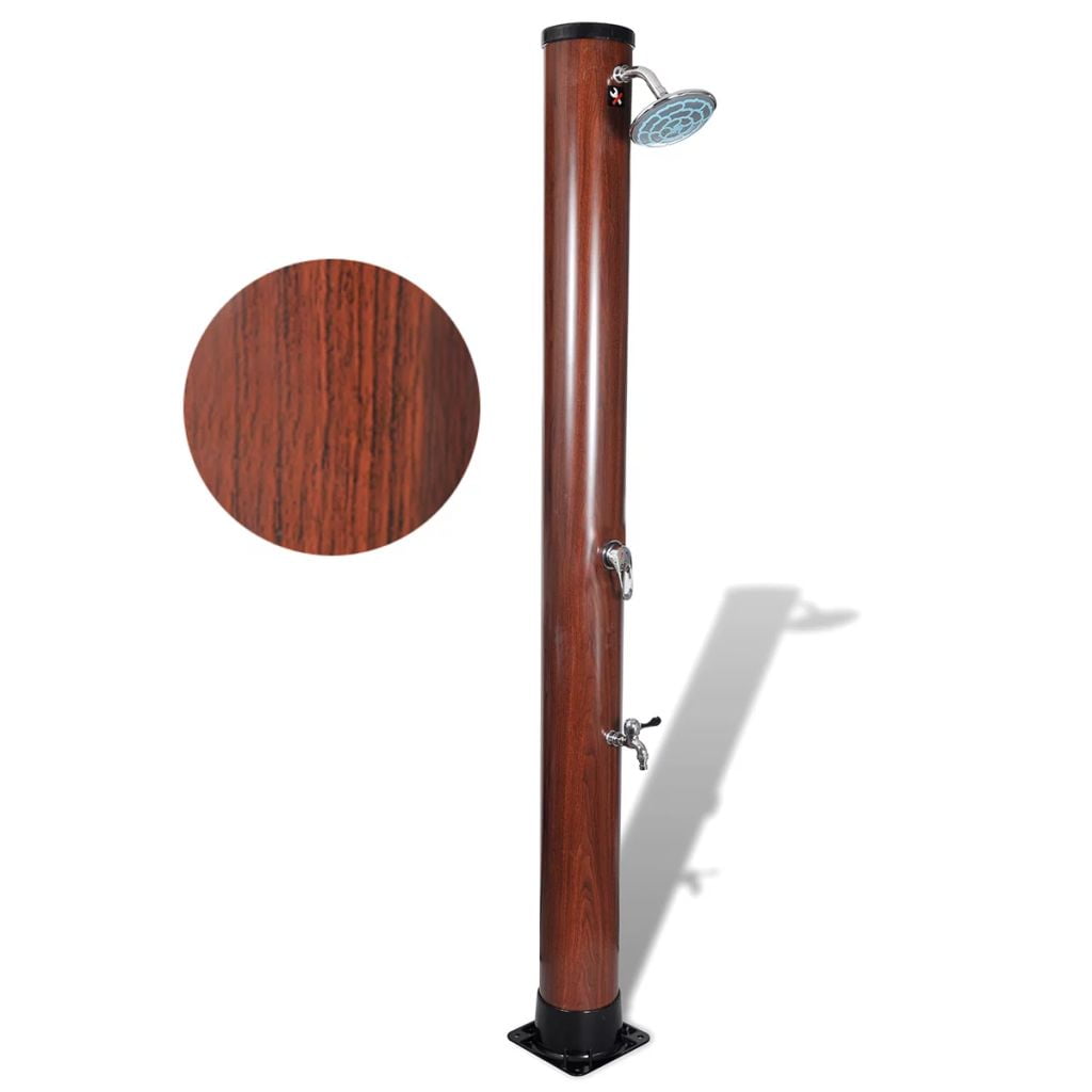 7ft Memory Pool Solar Shower with Faux Wood Finish, Outdoor Shower for Backyard Poolside Spa 7ft Memory Pool Solar Shower with Faux Wood Finish, Outdoor Shower for Backyard Poolside Spa