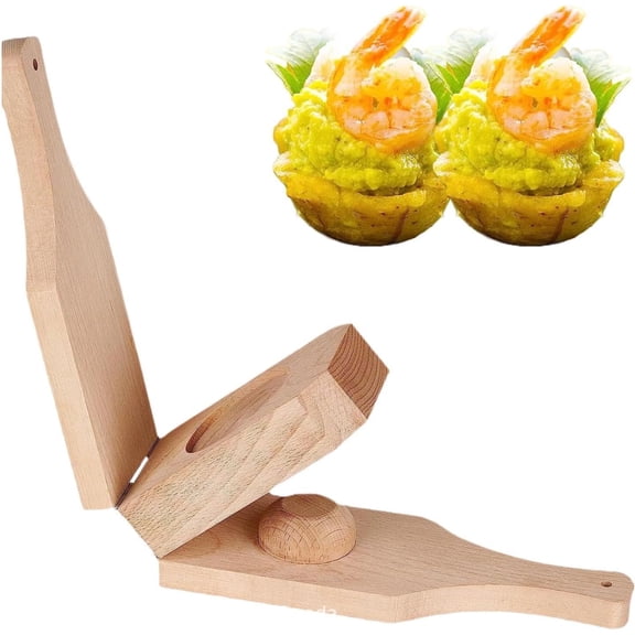 Foldable Heavy-Duty Plantain Press for Tostones and Stuffing
