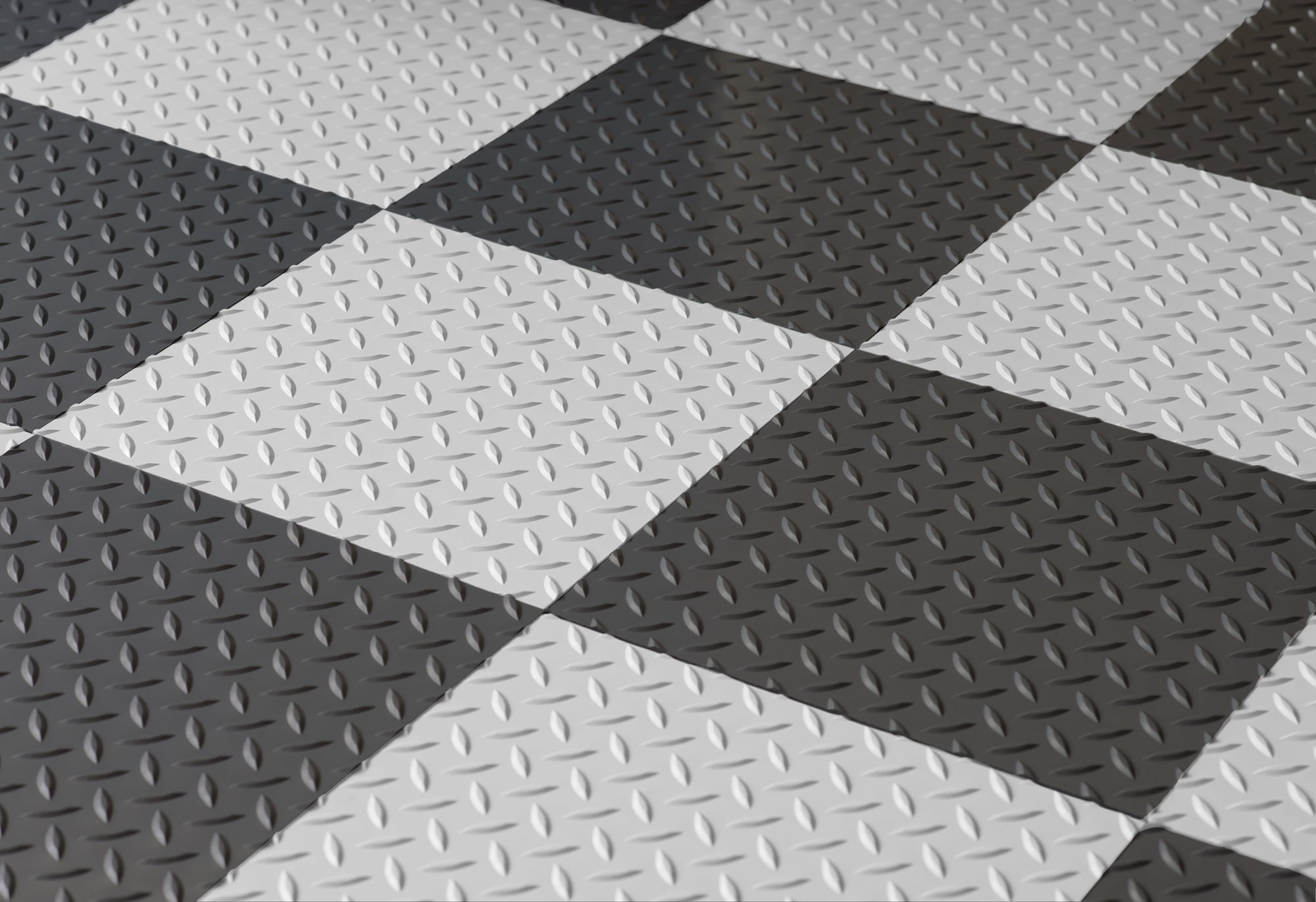 G-Floor 12" x 12" Diamond Tread RaceDay Peel and Stick Tile - Slate Grey 20-Pack