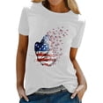 thumbnail image 4 of Ruyang Summer Tops for Women, Women's Fashion Casual Independence Day Printed Shirt Tops Round Neck Short Sleeve T Shirt, 4 of 4
