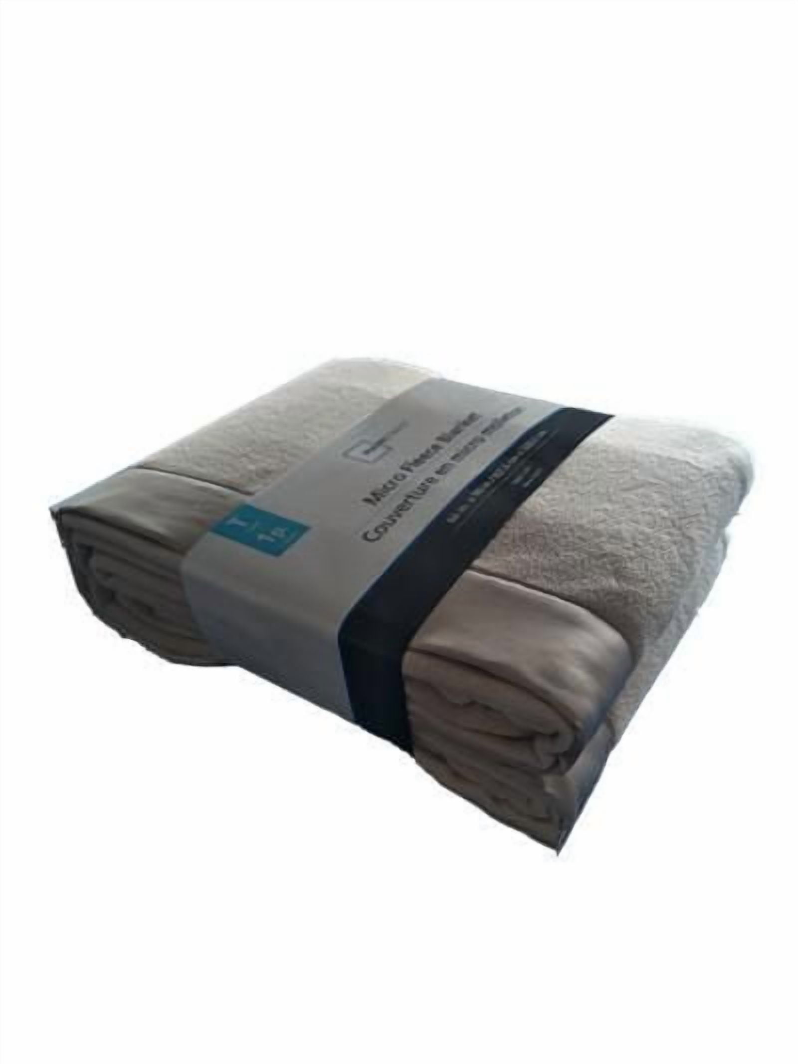 MAINSTAYS Solid Taupe Micro Fleece Blanket